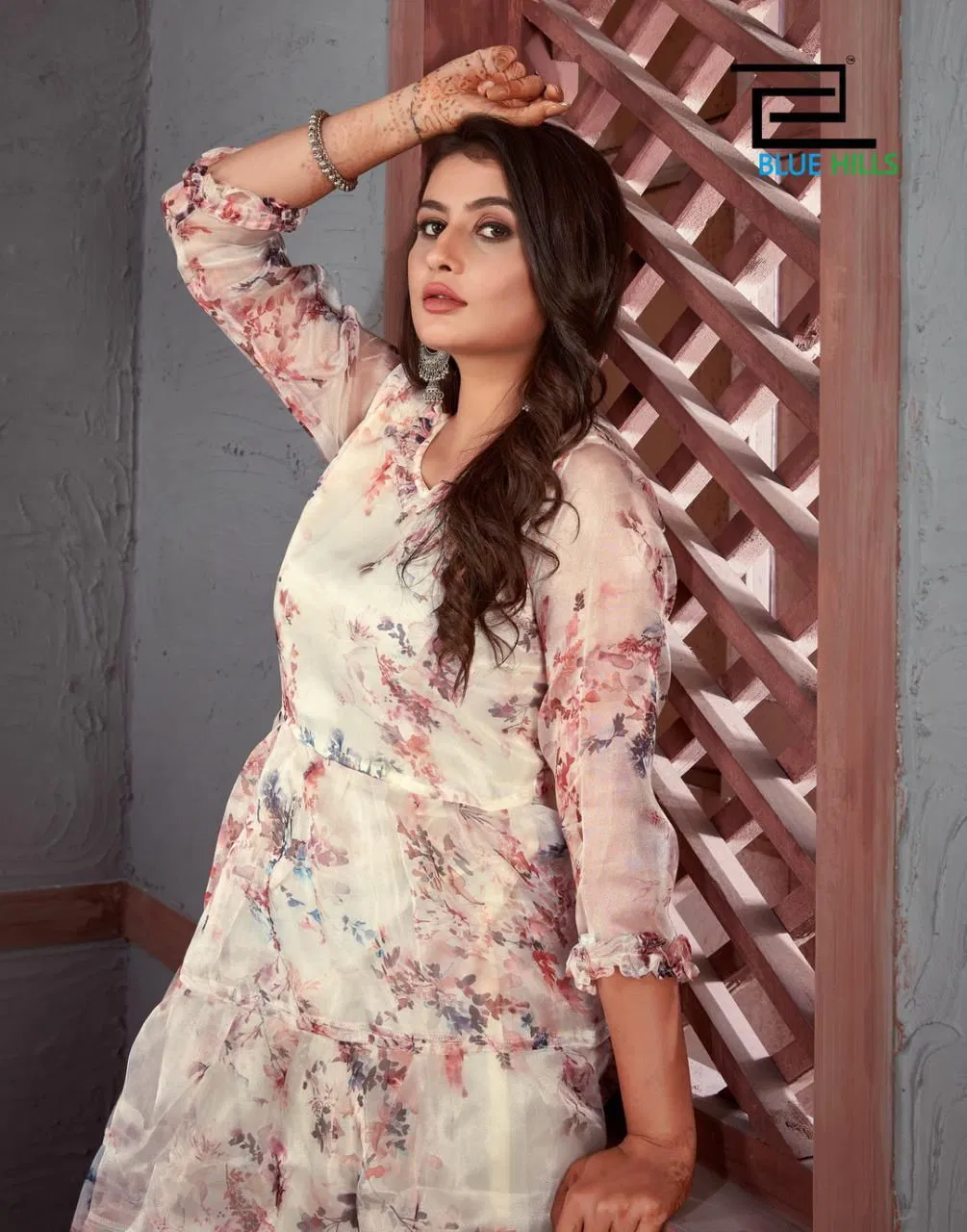 Blue Hills Royal Queen 1 Organza Designer Fancy Ethnic Wear Anarkali Kurti Collection